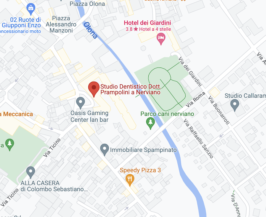 mappa studio nuova sede dentistico prampolini nerviano